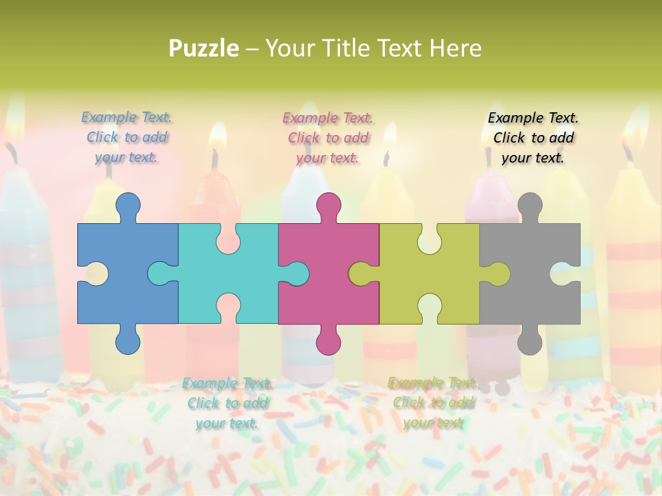 Anniversary Blue Icing PowerPoint Template