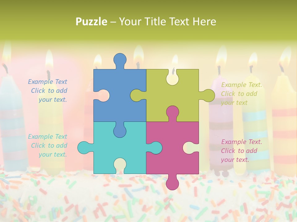 Anniversary Blue Icing PowerPoint Template