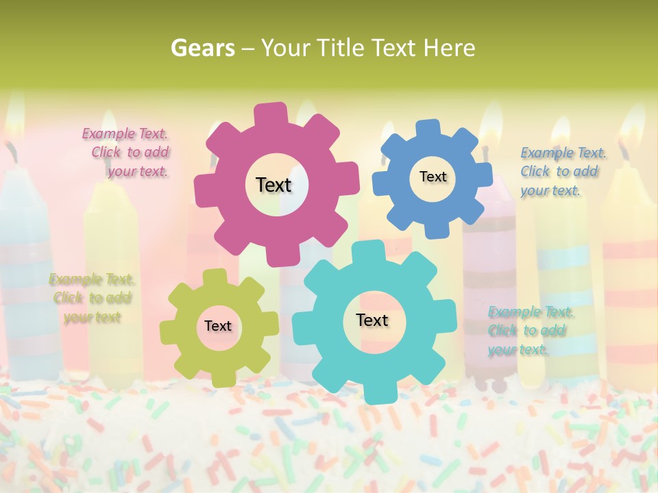 Anniversary Blue Icing PowerPoint Template