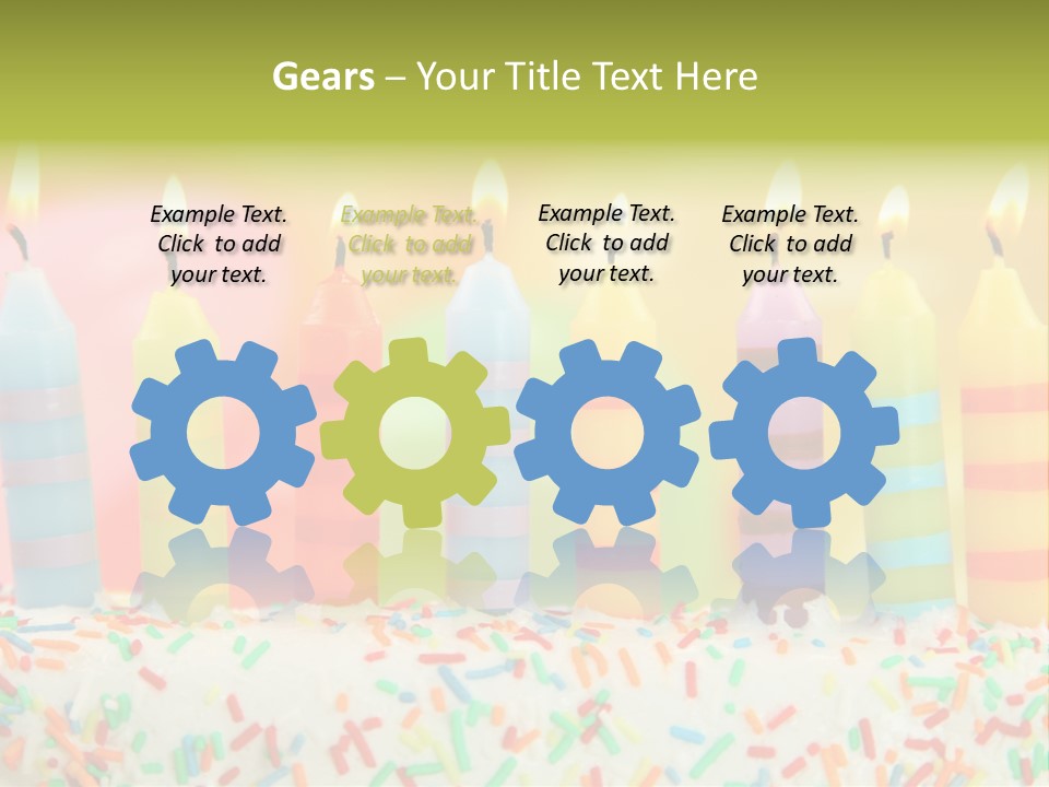 Anniversary Blue Icing PowerPoint Template