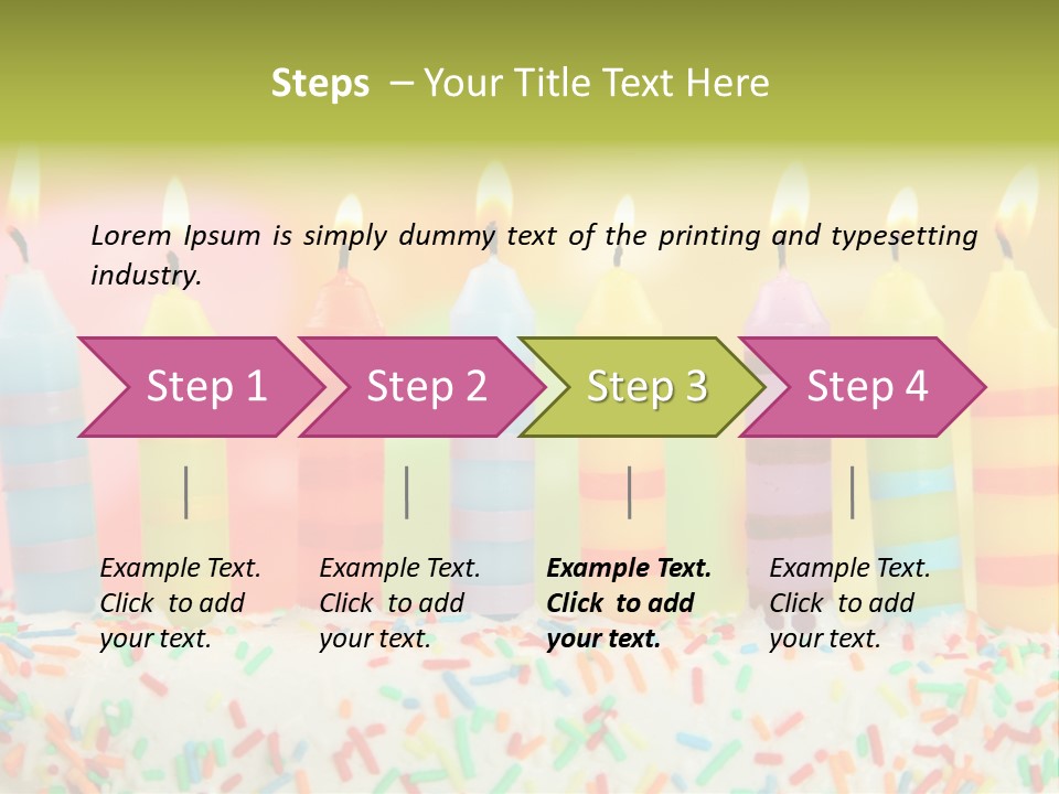 Anniversary Blue Icing PowerPoint Template