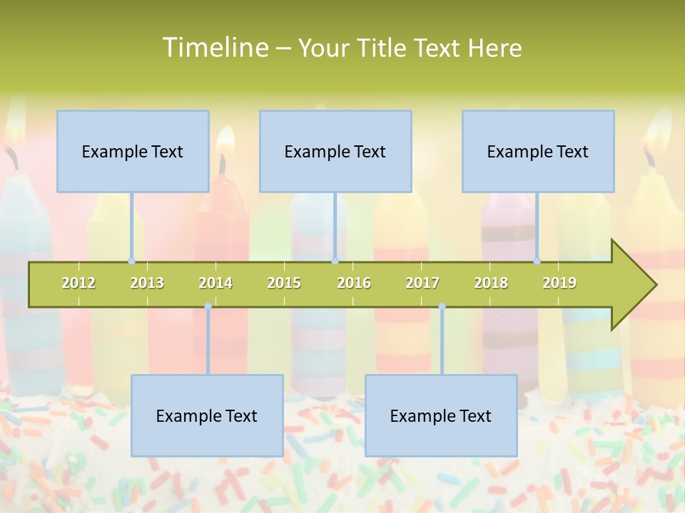 Anniversary Blue Icing PowerPoint Template