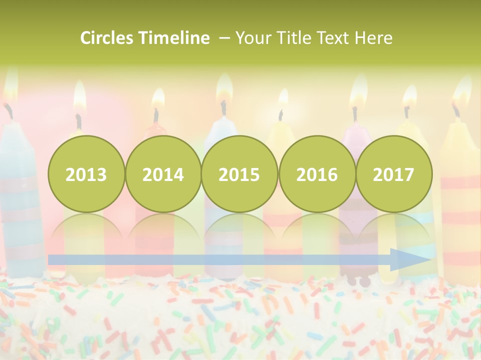 Anniversary Blue Icing PowerPoint Template