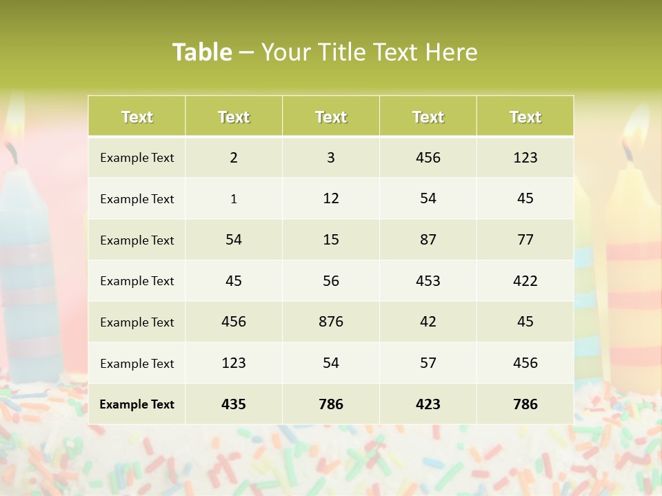 Anniversary Blue Icing PowerPoint Template