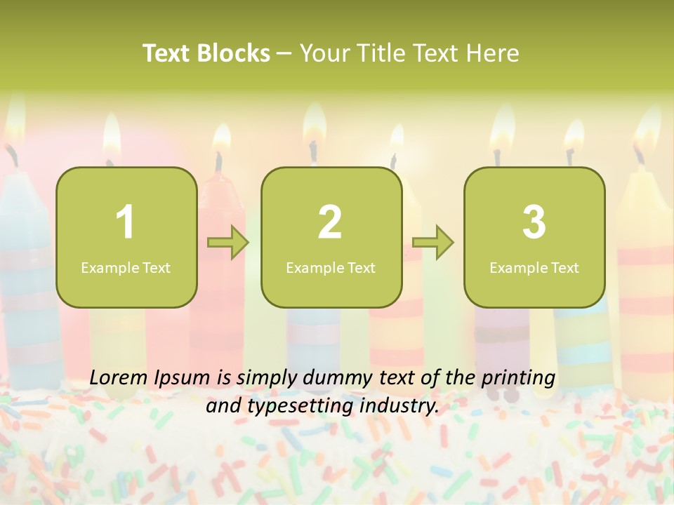 Anniversary Blue Icing PowerPoint Template