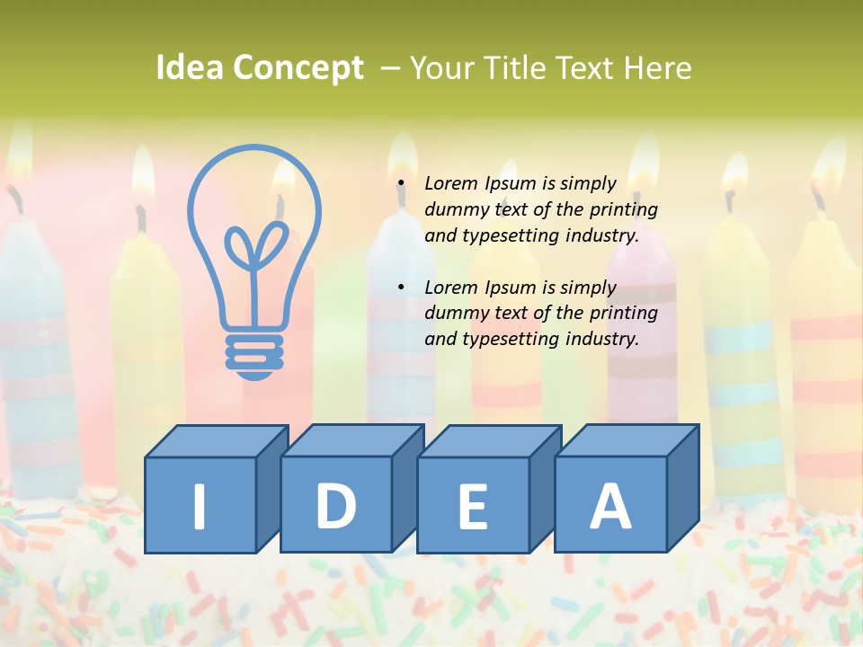 Anniversary Blue Icing PowerPoint Template