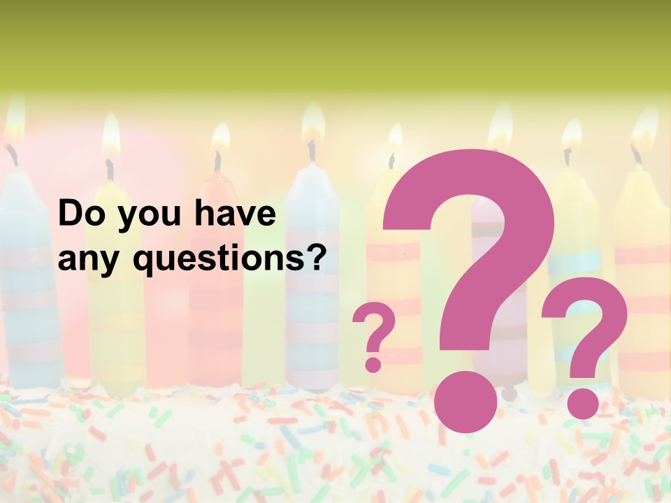 Anniversary Blue Icing PowerPoint Template