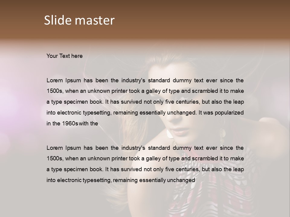 Pretty Party Female PowerPoint Template