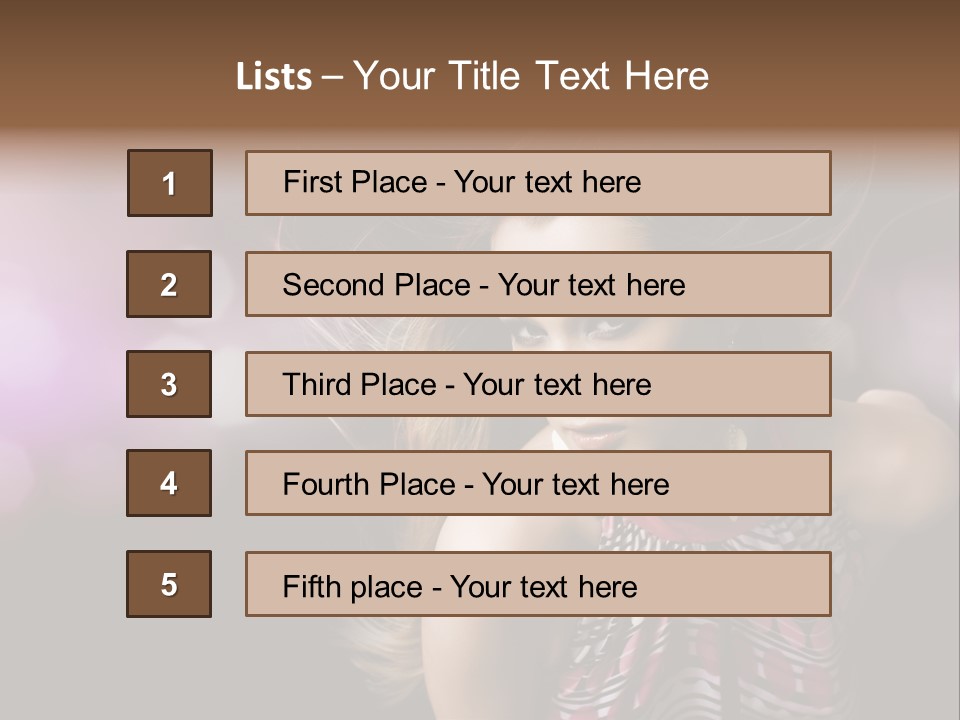Pretty Party Female PowerPoint Template