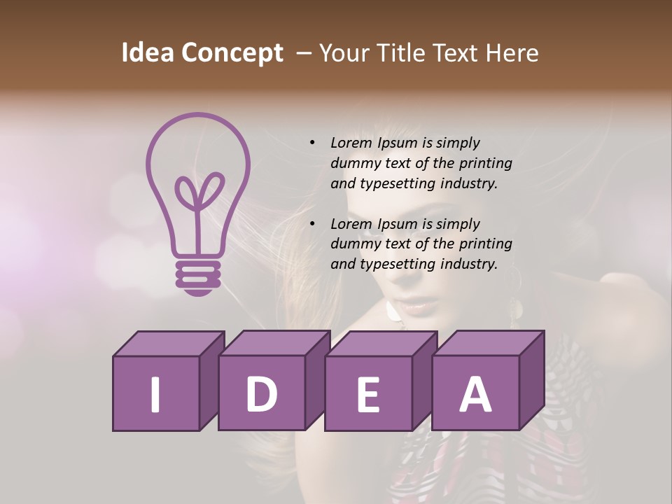 Pretty Party Female PowerPoint Template