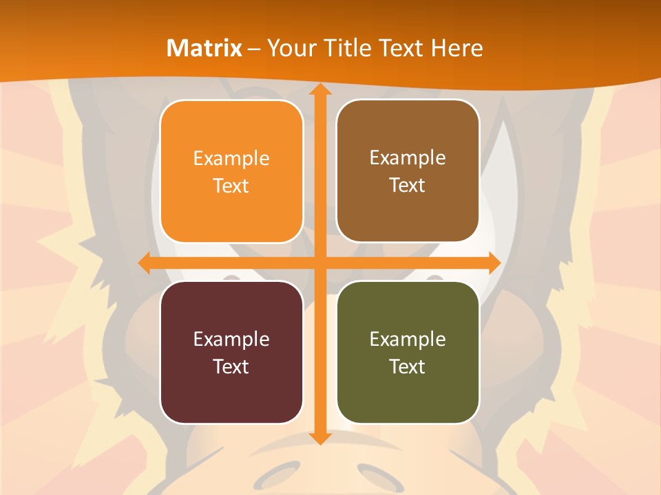 A Cartoon Duck With Big Eyes On An Orange Background PowerPoint Template