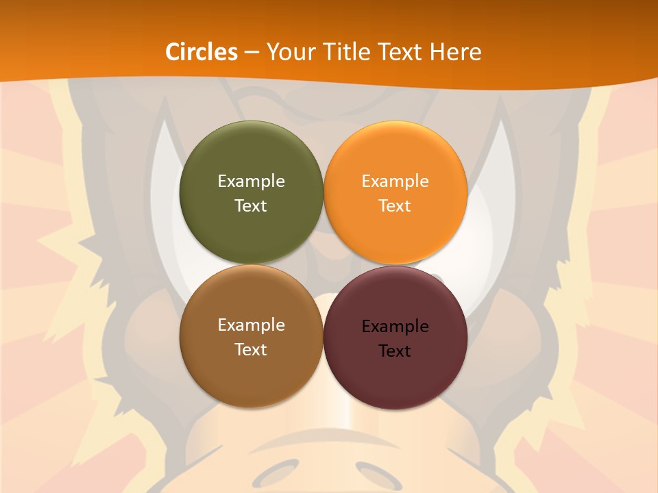 A Cartoon Duck With Big Eyes On An Orange Background PowerPoint Template