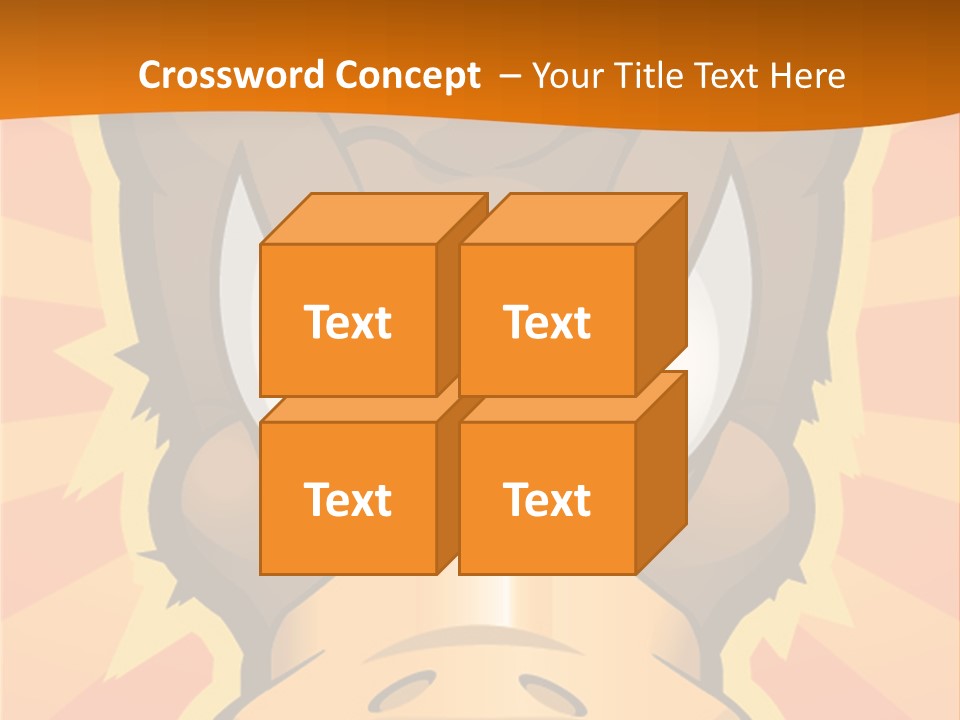 A Cartoon Duck With Big Eyes On An Orange Background PowerPoint Template