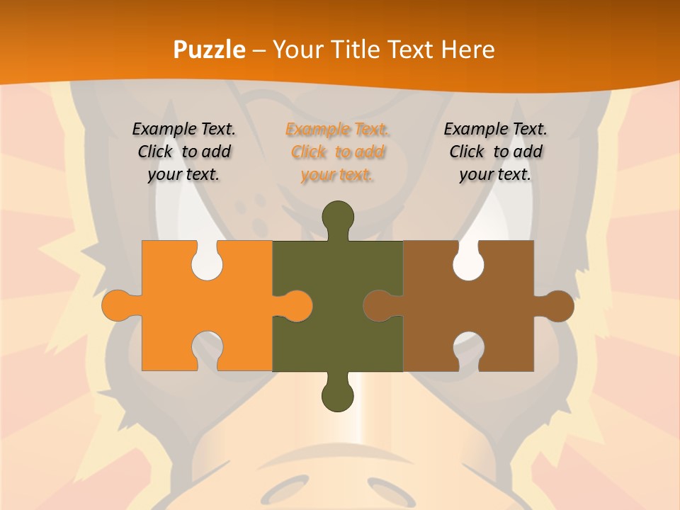 A Cartoon Duck With Big Eyes On An Orange Background PowerPoint Template