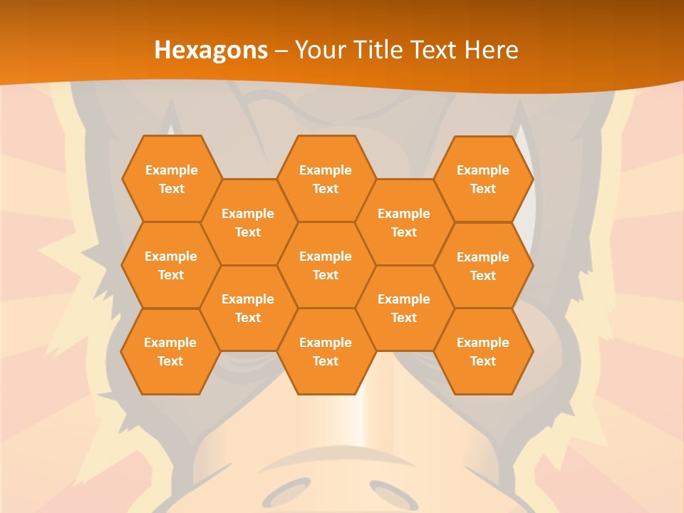 A Cartoon Duck With Big Eyes On An Orange Background PowerPoint Template