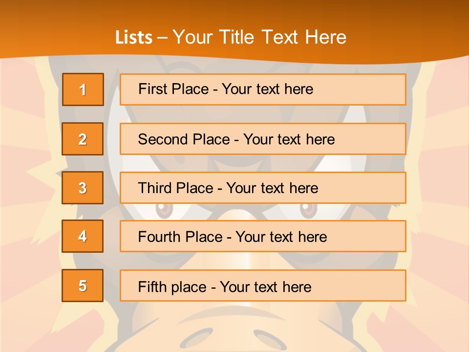 A Cartoon Duck With Big Eyes On An Orange Background PowerPoint Template