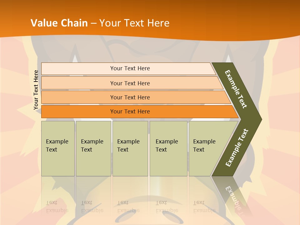 A Cartoon Duck With Big Eyes On An Orange Background PowerPoint Template