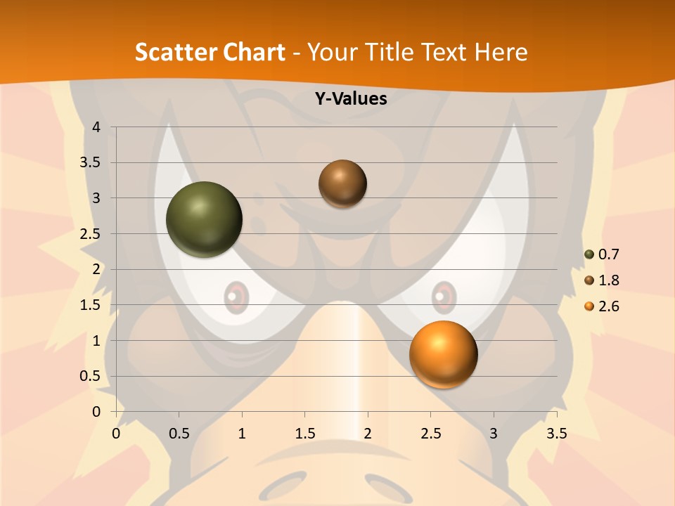 A Cartoon Duck With Big Eyes On An Orange Background PowerPoint Template