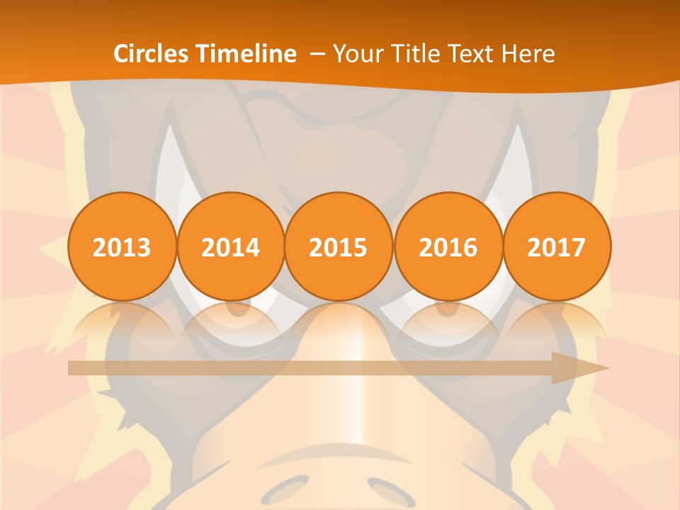 A Cartoon Duck With Big Eyes On An Orange Background PowerPoint Template