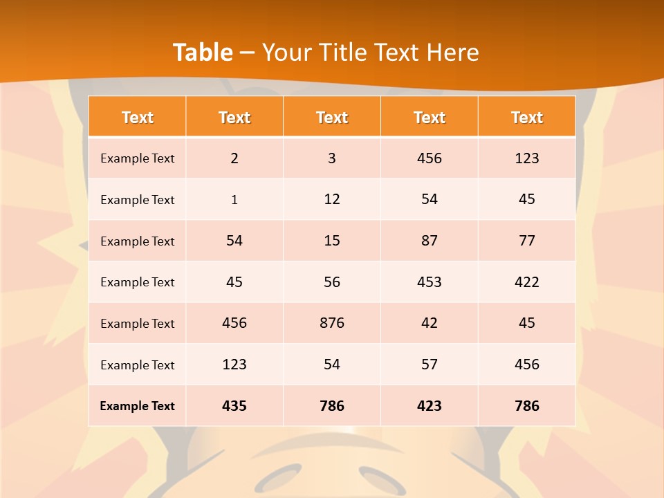 A Cartoon Duck With Big Eyes On An Orange Background PowerPoint Template