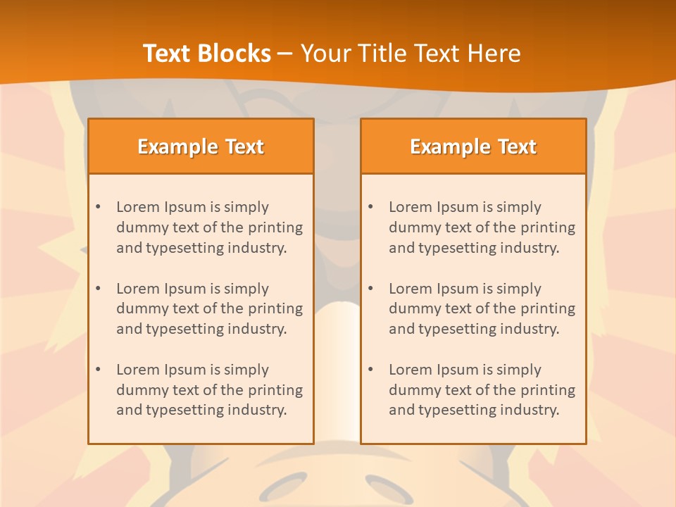 A Cartoon Duck With Big Eyes On An Orange Background PowerPoint Template