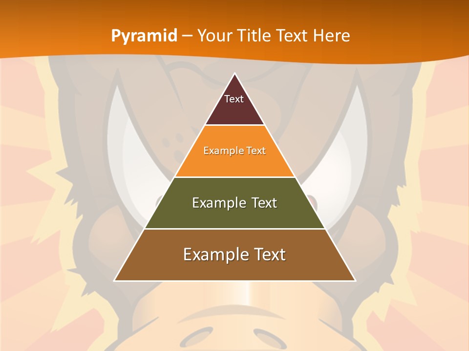 A Cartoon Duck With Big Eyes On An Orange Background PowerPoint Template
