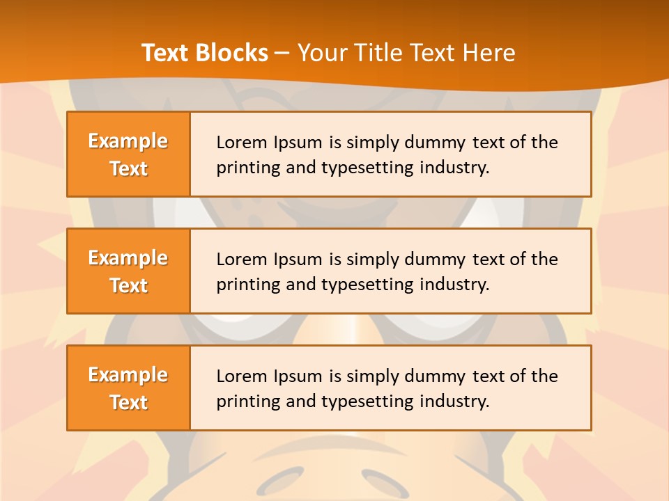A Cartoon Duck With Big Eyes On An Orange Background PowerPoint Template