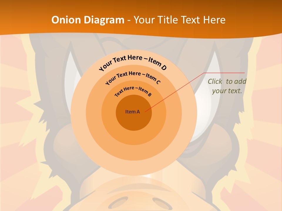 A Cartoon Duck With Big Eyes On An Orange Background PowerPoint Template