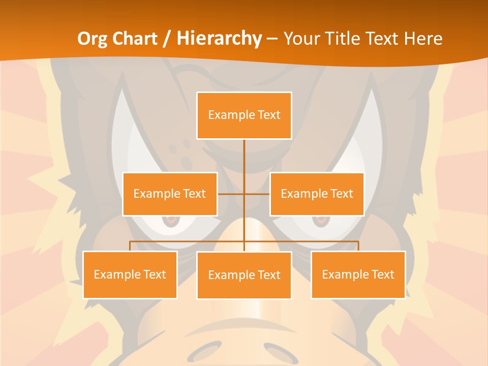 A Cartoon Duck With Big Eyes On An Orange Background PowerPoint Template