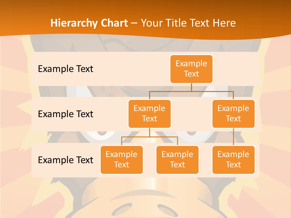 A Cartoon Duck With Big Eyes On An Orange Background PowerPoint Template