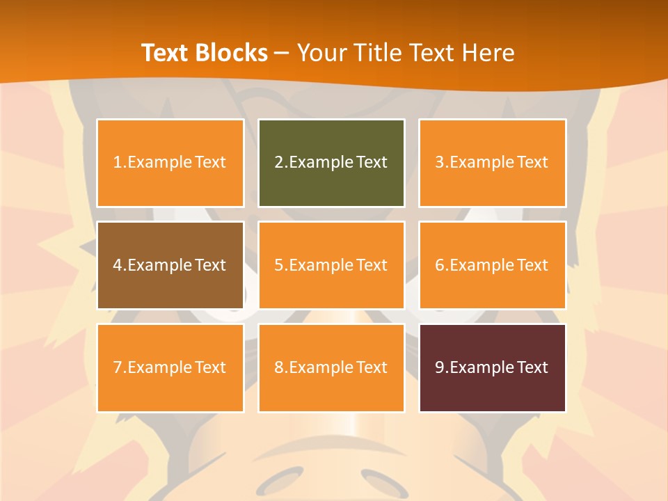 A Cartoon Duck With Big Eyes On An Orange Background PowerPoint Template