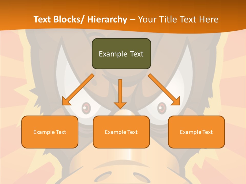 A Cartoon Duck With Big Eyes On An Orange Background PowerPoint Template