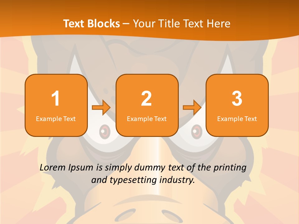 A Cartoon Duck With Big Eyes On An Orange Background PowerPoint Template
