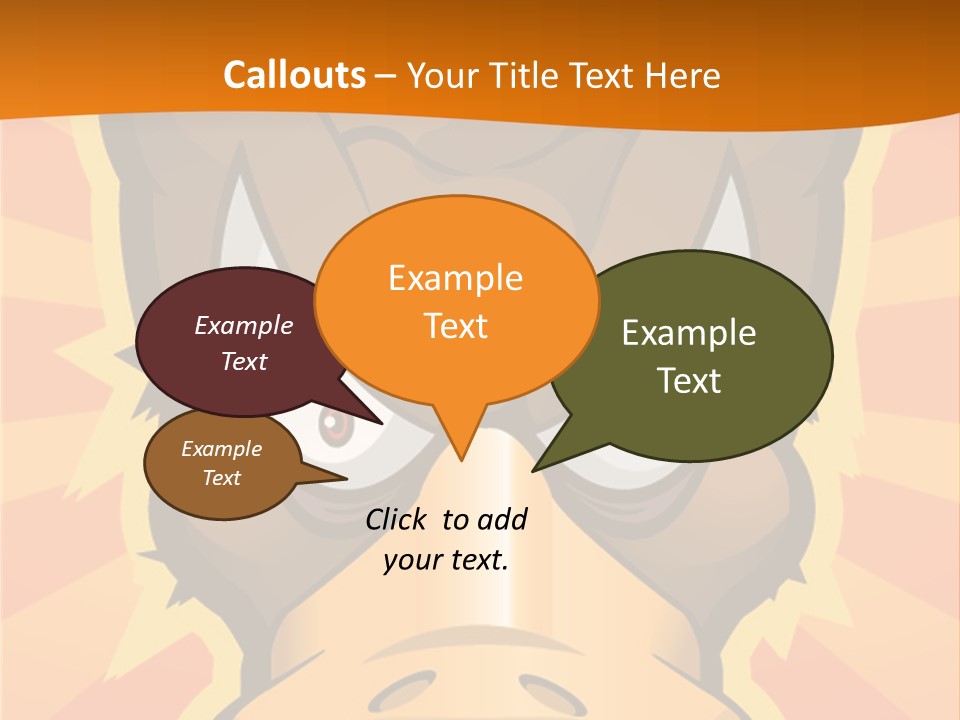 A Cartoon Duck With Big Eyes On An Orange Background PowerPoint Template