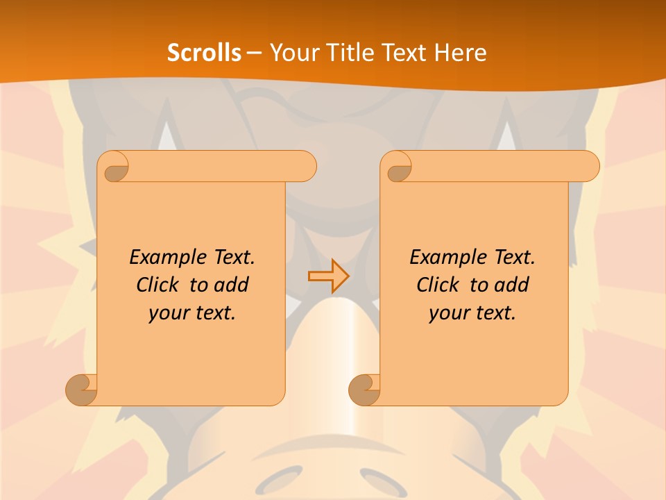 A Cartoon Duck With Big Eyes On An Orange Background PowerPoint Template