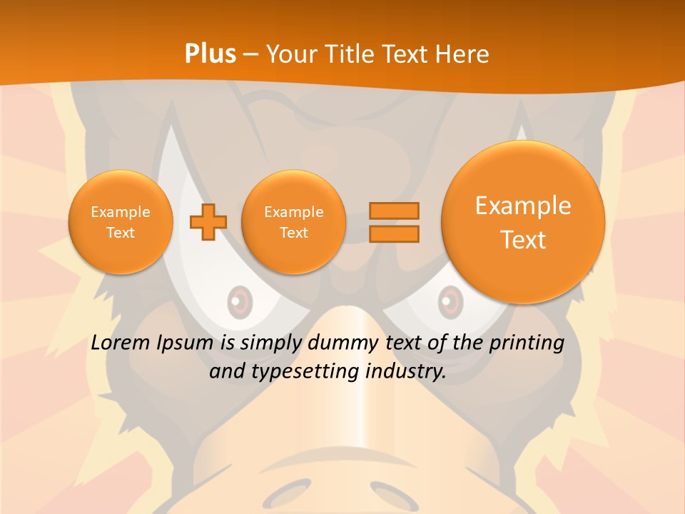 A Cartoon Duck With Big Eyes On An Orange Background PowerPoint Template