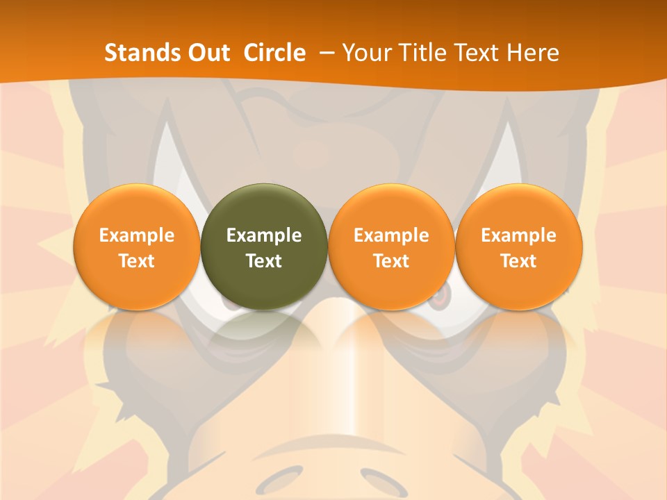 A Cartoon Duck With Big Eyes On An Orange Background PowerPoint Template