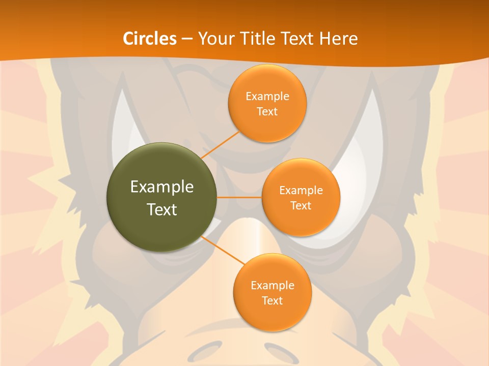 A Cartoon Duck With Big Eyes On An Orange Background PowerPoint Template