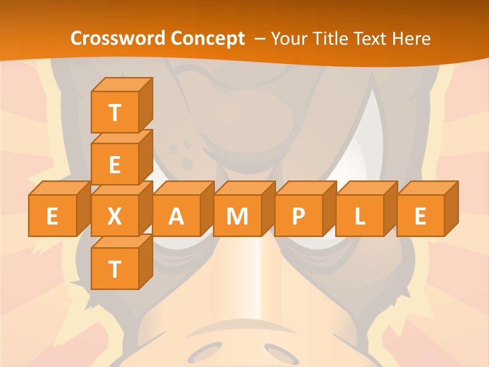 A Cartoon Duck With Big Eyes On An Orange Background PowerPoint Template