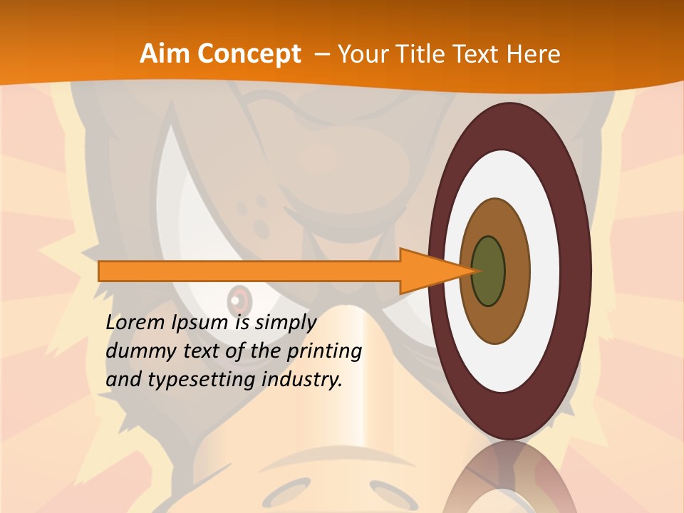 A Cartoon Duck With Big Eyes On An Orange Background PowerPoint Template