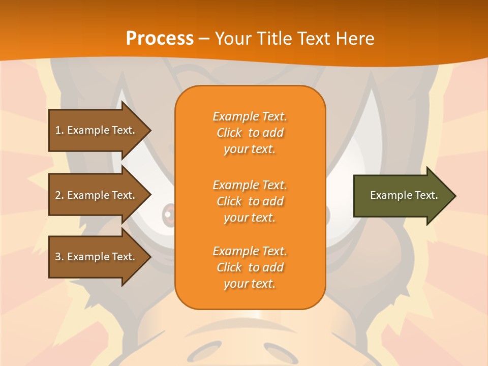 A Cartoon Duck With Big Eyes On An Orange Background PowerPoint Template
