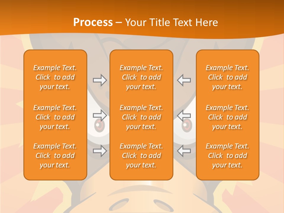 A Cartoon Duck With Big Eyes On An Orange Background PowerPoint Template