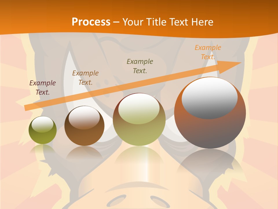 A Cartoon Duck With Big Eyes On An Orange Background PowerPoint Template