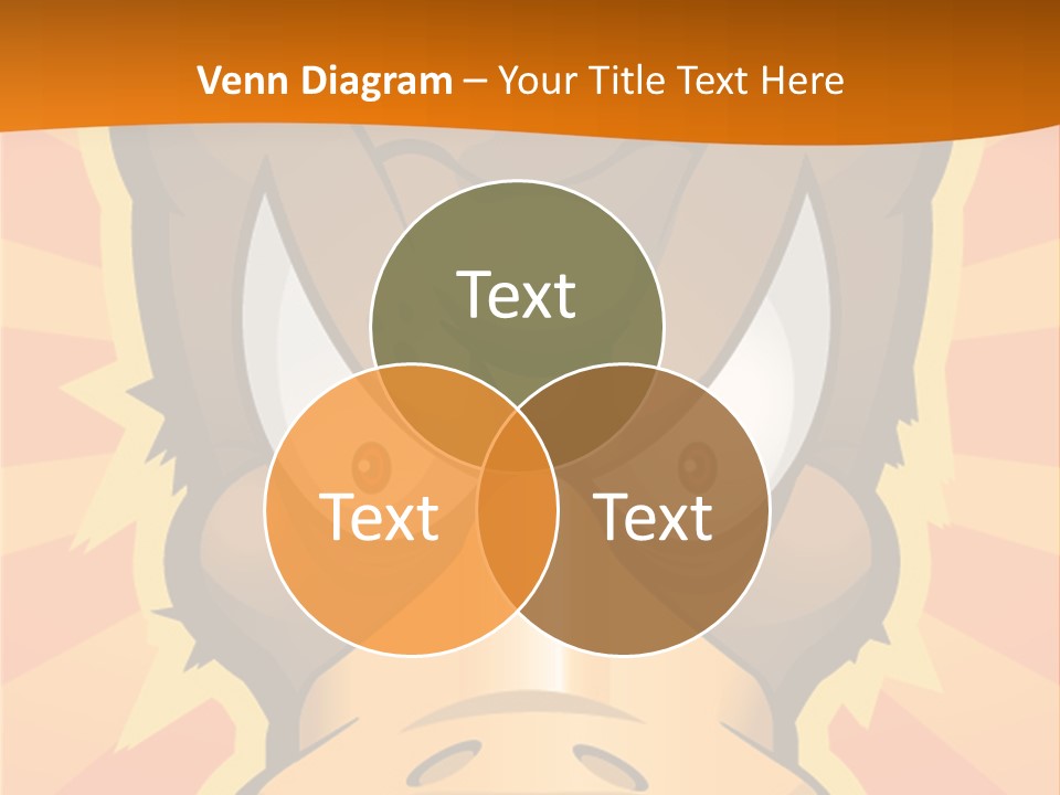 A Cartoon Duck With Big Eyes On An Orange Background PowerPoint Template