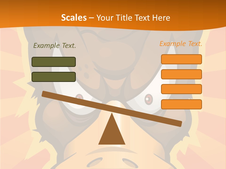 A Cartoon Duck With Big Eyes On An Orange Background PowerPoint Template