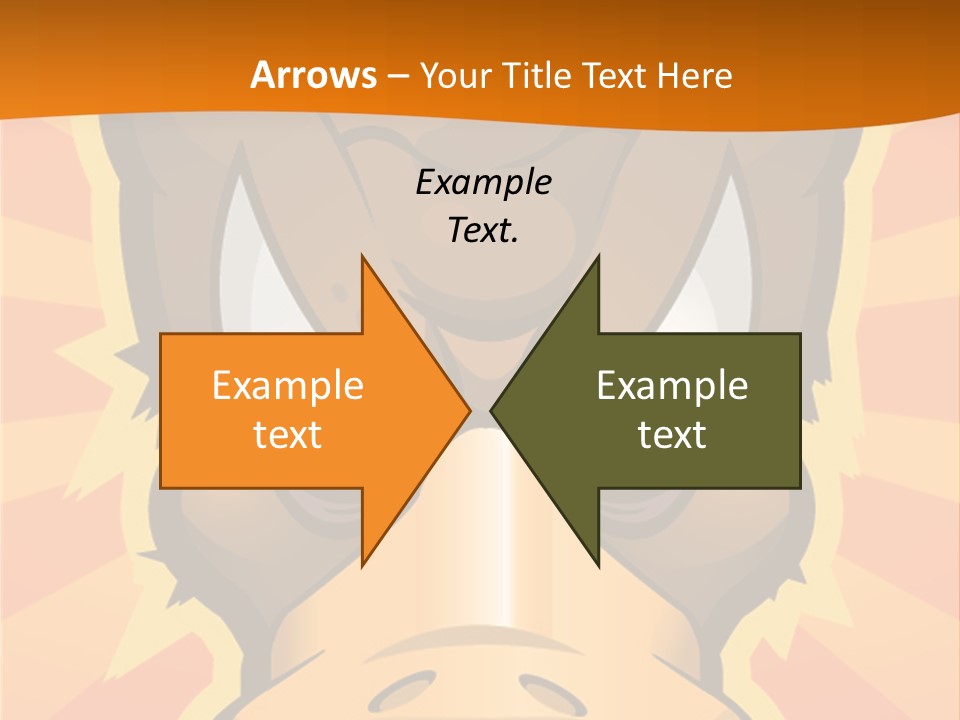 A Cartoon Duck With Big Eyes On An Orange Background PowerPoint Template