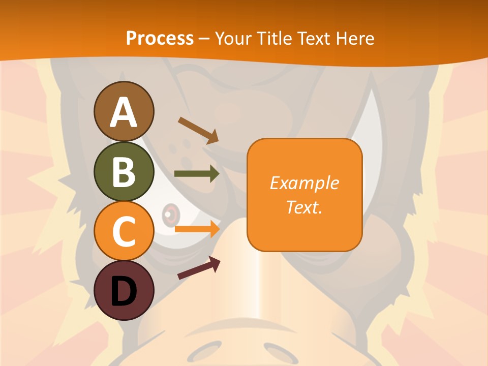 A Cartoon Duck With Big Eyes On An Orange Background PowerPoint Template