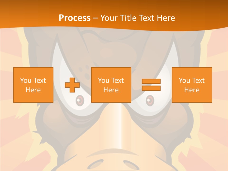 A Cartoon Duck With Big Eyes On An Orange Background PowerPoint Template