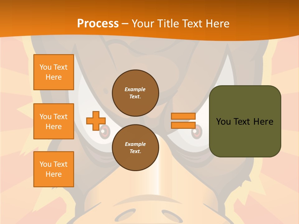 A Cartoon Duck With Big Eyes On An Orange Background PowerPoint Template