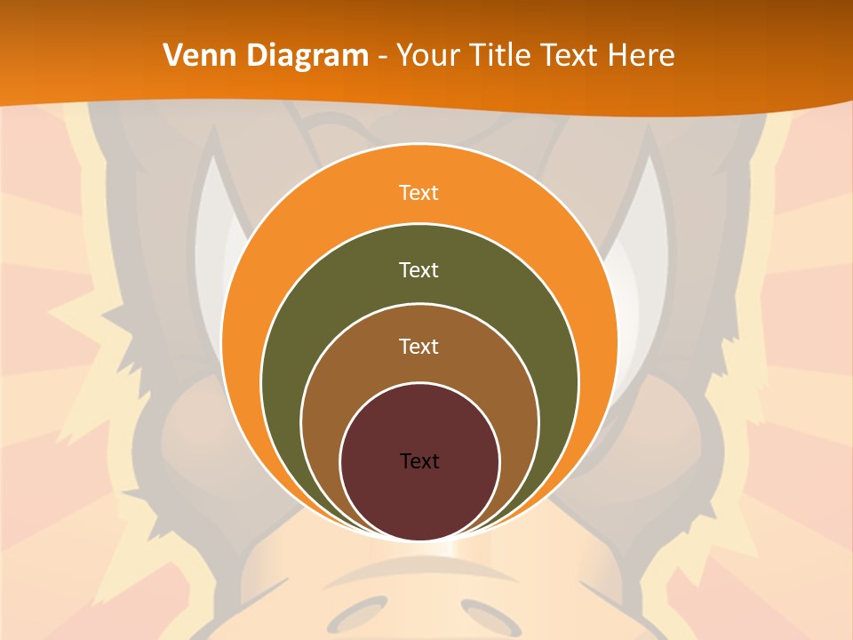A Cartoon Duck With Big Eyes On An Orange Background PowerPoint Template